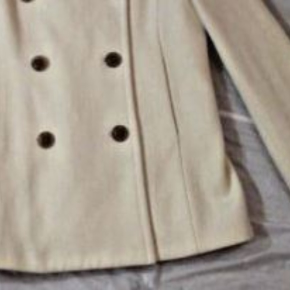 J.Crew Coat Antique Cream Wool Double-Breast Med - Picture 8 of 8